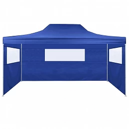 Acquista Gazebo Professionale Pieghevole con 3 Pareti 3x4m Acciaio Blu con riferimento GHV-48890 della ditta GARDENHOME