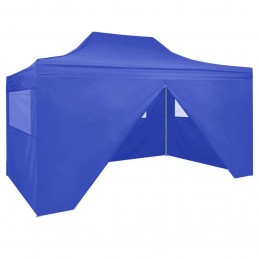 Acquista Gazebo Professionale Pieghevole con 4 Pareti 3x4m Acciaio Blu con riferimento GHV-48891 della ditta GARDENHOME