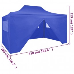 Acquista Gazebo Professionale Pieghevole con 4 Pareti 3x4m Acciaio Blu con riferimento GHV-48891 della ditta GARDENHOME