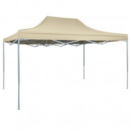 Acquista Gazebo Professionale Pieghevole 3x4m Acciaio Crema con riferimento GHV-48892 della ditta GARDENHOME