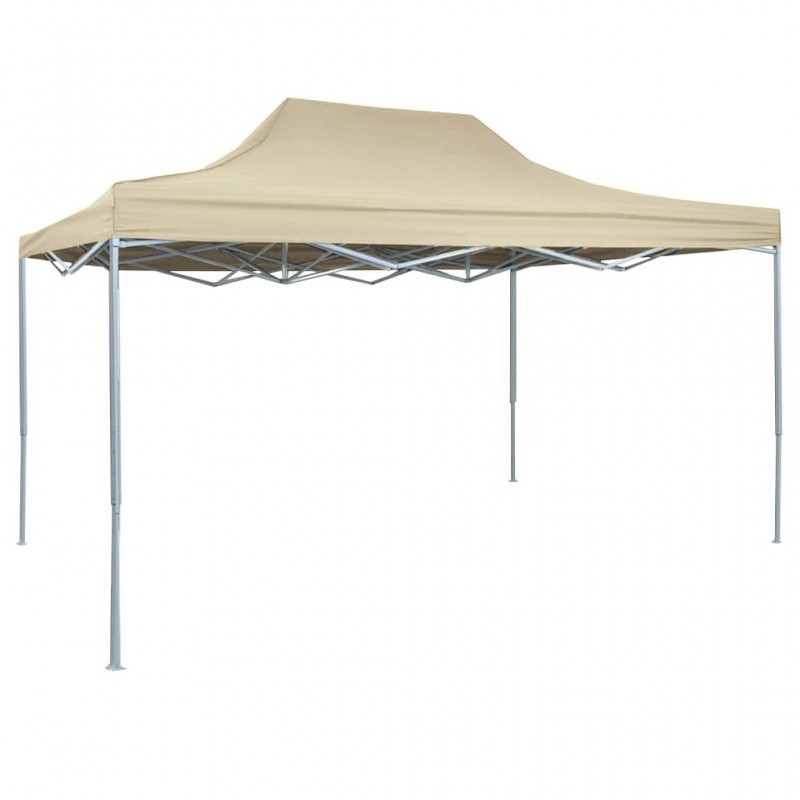 Acquista Gazebo Professionale Pieghevole 3x4m Acciaio Crema con riferimento GHV-48892 della ditta GARDENHOME