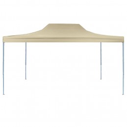 Acquista Gazebo Professionale Pieghevole 3x4m Acciaio Crema con riferimento GHV-48892 della ditta GARDENHOME