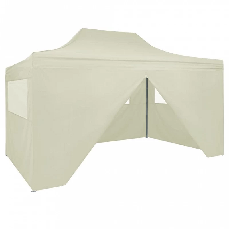 Acquista Gazebo Professionale Pieghevole con 4 Pareti 3x4m Acciaio Crema con riferimento GHV-48894 della ditta GARDENHOME