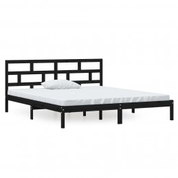 Acquista Giroletto Nero in Legno Massello 135x190 cm 4FT6 Double con riferimento GHV-3101197 della ditta GARDENHOME