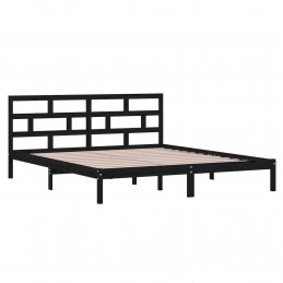 Acquista Giroletto Nero in Legno Massello 135x190 cm 4FT6 Double con riferimento GHV-3101197 della ditta GARDENHOME