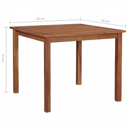 Acquista Tavolo da Giardino 85x85x74 cm in Legno Massello di Acacia con riferimento GHV-48606 della ditta GARDENHOME