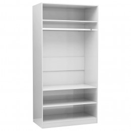 Acquista Armadio Bianco Lucido 100x50x200 cm in Truciolato con riferimento GHV-800231 della ditta GARDENHOME