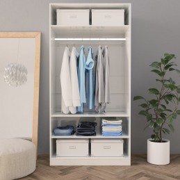 Acquista Armadio Bianco Lucido 100x50x200 cm in Truciolato con riferimento GHV-800231 della ditta GARDENHOME