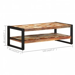 Acquista Tavolino da Salotto in Legno Massello di Recupero 120x60x40 cm con riferimento GHV-329245 della ditta GARDENHOME