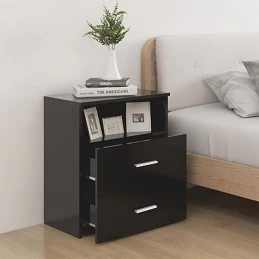 Acquista Comodino Nero 50x32x60 cm con riferimento GHV-803274 della ditta GARDENHOME
