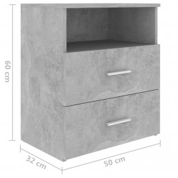 Acquista Comodino Grigio Cemento 50x32x60 cm con riferimento GHV-803280 della ditta GARDENHOME