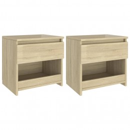 Acquista Comodini 2 pz Rovere Sonoma 40x30x39 cm in Truciolato con riferimento GHV-803450 della ditta GARDENHOME