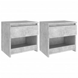 Acquista Comodini 2 pz Grigio Cemento 40x30x39 cm in Truciolato con riferimento GHV-803452 della ditta GARDENHOME
