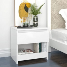 Acquista Comodini 2 pz Bianco Lucido 40x30x39 cm in Truciolato con riferimento GHV-803456 della ditta GARDENHOME