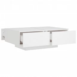 Acquista Tavolino da Salotto Bianco 90x60x31 cm in Legno Multistrato con riferimento GHV-804175 della ditta GARDENHOME