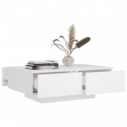 Acquista Tavolino da Salotto Bianco 90x60x31 cm in Legno Multistrato con riferimento GHV-804175 della ditta GARDENHOME