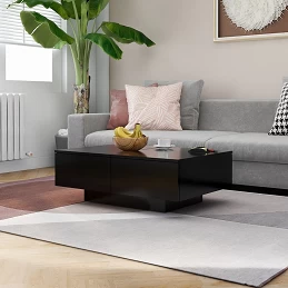 Acquista Tavolino da Salotto Nero 90x60x31 cm in Truciolato con riferimento GHV-804176 della ditta GARDENHOME