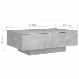 Acquista Tavolino da Salotto Grigio 90x60x31 cm in Truciolato con riferimento GHV-804179 della ditta GARDENHOME