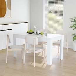 Acquista Tavolo da Pranzo Bianco 140x74,5x76 cm in Legno Multistrato con riferimento GHV-804202 della ditta GARDENHOME