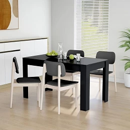 Acquista Tavolo da Pranzo Nero 140x74,5x76 cm in Truciolato con riferimento GHV-804203 della ditta GARDENHOME