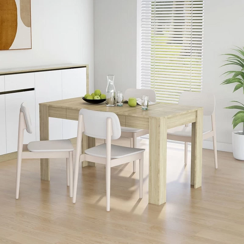 Acquista Tavolo da Pranzo Rovere Sonoma 140x74,5x76 cm in Truciolato con riferimento GHV-804205 della ditta GARDENHOME