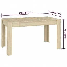Acquista Tavolo da Pranzo Rovere Sonoma 140x74,5x76 cm in Truciolato con riferimento GHV-804205 della ditta GARDENHOME