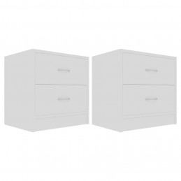 Acquista Comodini 2 pz Bianchi 40x30x40 cm in Truciolato con riferimento GHV-801036 della ditta GARDENHOME
