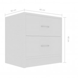 Acquista Comodini 2 pz Bianchi 40x30x40 cm in Truciolato con riferimento GHV-801036 della ditta GARDENHOME