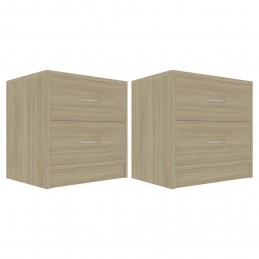 Acquista Comodini Rovere Sonoma 2 pz 40x30x40 cm in Truciolato con riferimento GHV-801042 della ditta GARDENHOME