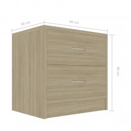 Acquista Comodini Rovere Sonoma 2 pz 40x30x40 cm in Truciolato con riferimento GHV-801042 della ditta GARDENHOME