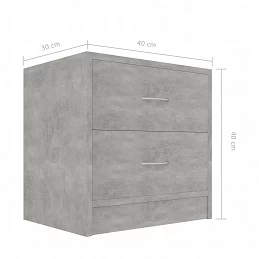 Acquista Comodino Grigio Calcestruzzo 40x30x40 cm in Truciolato con riferimento GHV-801043 della ditta GARDENHOME