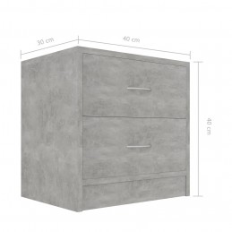 Acquista Comodini 2 pz Grigio Calcestruzzo 40x30x40 cm in Truciolato con riferimento GHV-801044 della ditta GARDENHOME