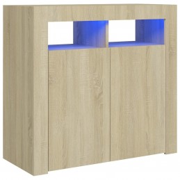 Acquista Credenza con Luci LED Rovere Sonoma 80x35x75 cm con riferimento GHV-804331 della ditta GARDENHOME