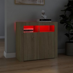 Acquista Credenza con Luci LED Rovere Sonoma 80x35x75 cm con riferimento GHV-804331 della ditta GARDENHOME