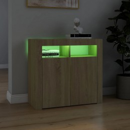 Acquista Credenza con Luci LED Rovere Sonoma 80x35x75 cm con riferimento GHV-804331 della ditta GARDENHOME