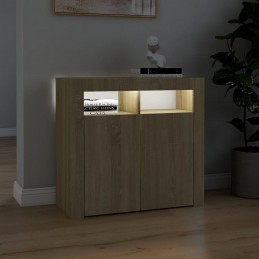 Acquista Credenza con Luci LED Rovere Sonoma 80x35x75 cm con riferimento GHV-804331 della ditta GARDENHOME