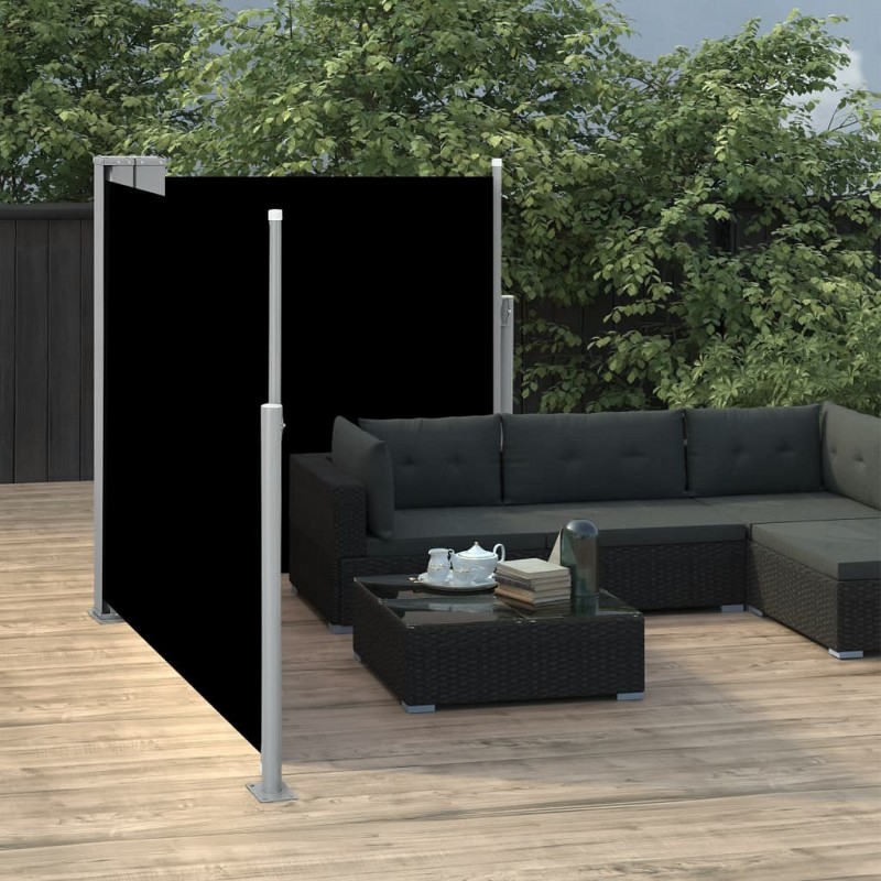 Acquista Tenda da Sole Laterale Retrattile Nera 100x600 cm con riferimento GHV-48442 della ditta GARDENHOME