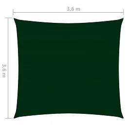 Acquista Parasole in Tessuto Oxford Quadrato 3,6x3,6 m Verde Scuro con riferimento GHV-135468 della ditta GARDENHOME