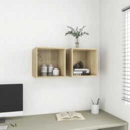 Acquista Armadietti a Muro 2 pz Rovere Sonoma 37x37x37 cm in Truciolato con riferimento GHV-805454 della ditta GARDENHOME