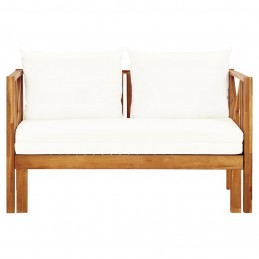 Acquista Panca da Giardino 2 Posti con Cuscini 120cm Massello di Acacia con riferimento GHV-310307 della ditta GARDENHOME
