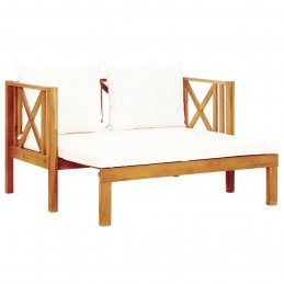 Acquista Panca da Giardino 2 Posti con Cuscini 120cm Massello di Acacia con riferimento GHV-310307 della ditta GARDENHOME