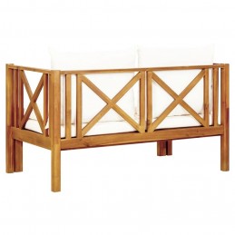 Acquista Panca da Giardino 2 Posti con Cuscini 120cm Massello di Acacia con riferimento GHV-310307 della ditta GARDENHOME