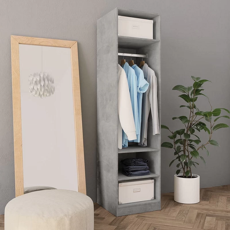 Acquista Armadio Grigio Cemento 50x50x200 cm in Truciolato con riferimento GHV-800238 della ditta GARDENHOME