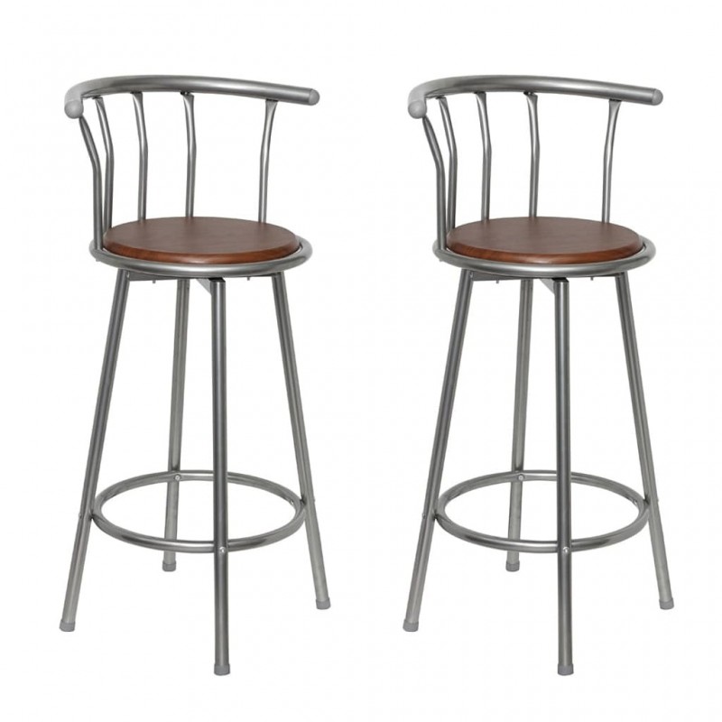 Acquista Sgabelli da Bar Set 2 pz in Acciaio Marroni con riferimento GHV-60560 della ditta GARDENHOME