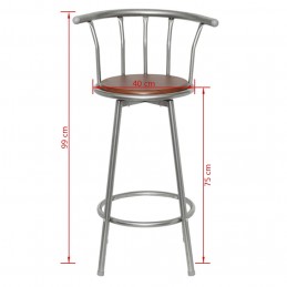 Acquista Sgabelli da Bar Set 2 pz in Acciaio Marroni con riferimento GHV-60560 della ditta GARDENHOME