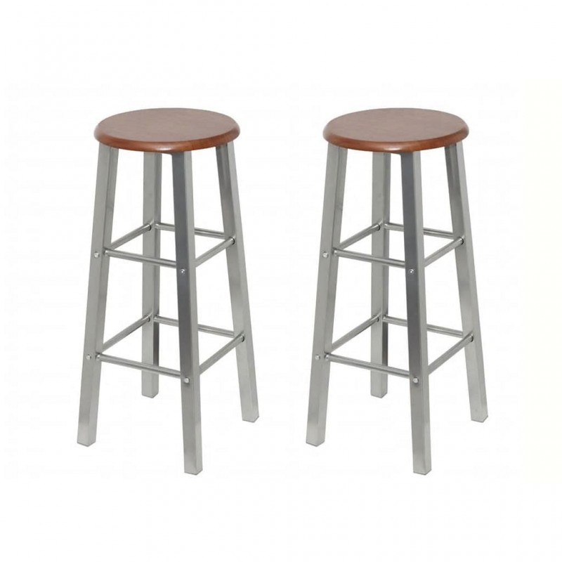 Acquista Set Sgabelli da Bar 2 pz in Metallo e Sedile in MDF con riferimento GHV-60562 della ditta GARDENHOME