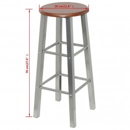 Acquista Set Sgabelli da Bar 2 pz in Metallo e Sedile in MDF con riferimento GHV-60562 della ditta GARDENHOME
