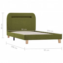 Acquista Giroletto con Luci LED in Tessuto Verde 90x200 cm con riferimento GHV-280906 della ditta GARDENHOME