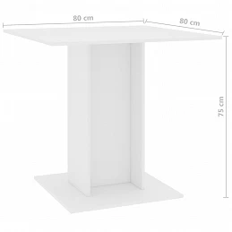 Acquista Tavolo da Pranzo Bianco 80x80x75 cm in Truciolato con riferimento GHV-800252 della ditta GARDENHOME