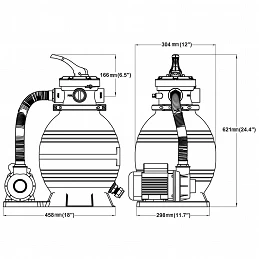 Acquista Pompe con Filtro a Sabbia 2 pz 400 W 11000 l/h con riferimento GHV-277089 della ditta GARDENHOME
